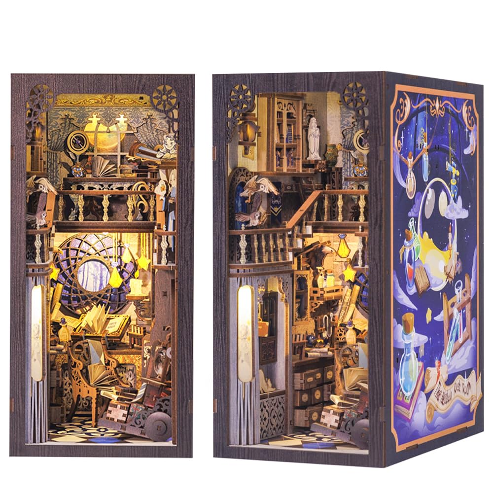CUTEBEE Book Nook Kit - DIY Miniature House Kit for Adults & Teens