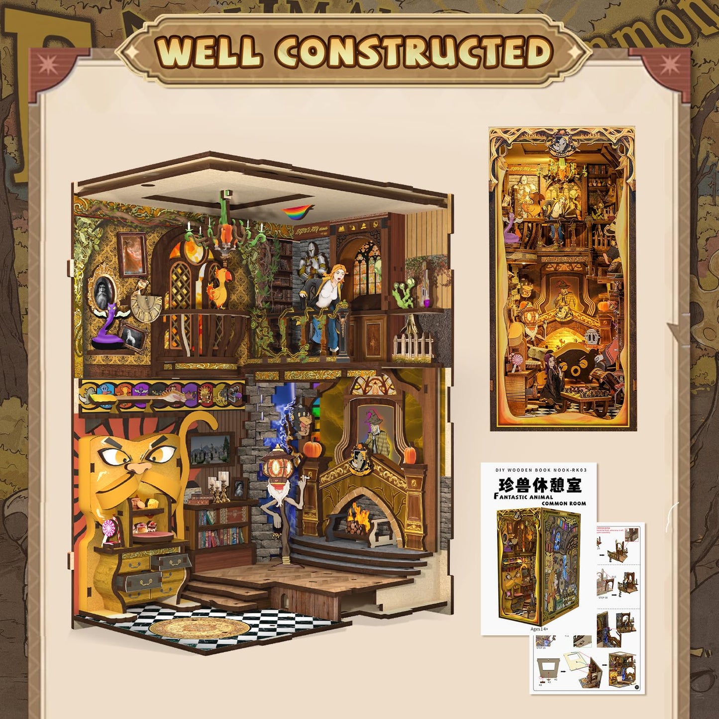 CUTEBEE Book Nook Kit - DIY Miniature House for Adults & Teens