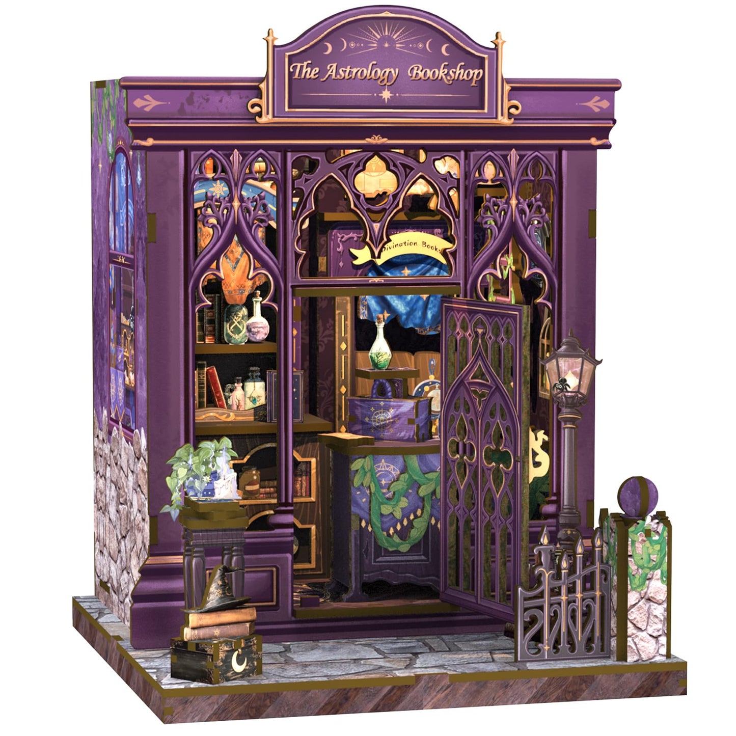 CUTEBEE Book Nook Kit – Astrology Bookshop DIY Miniature House for Adults & Teens