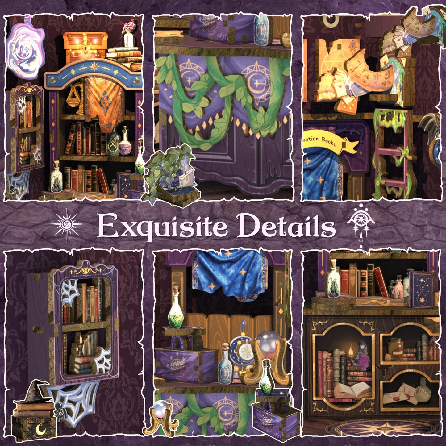 CUTEBEE Book Nook Kit – Astrology Bookshop DIY Miniature House for Adults & Teens