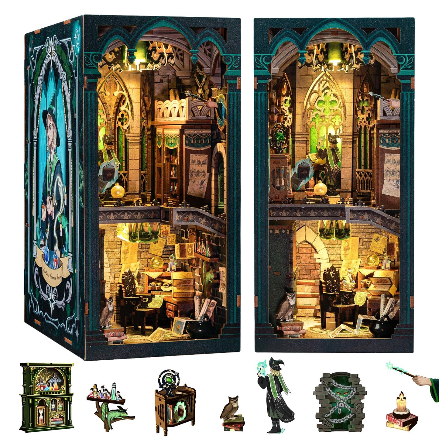 CUTEBEE Book Nook Kit – DIY Miniature House Puzzle for Adults & Teens