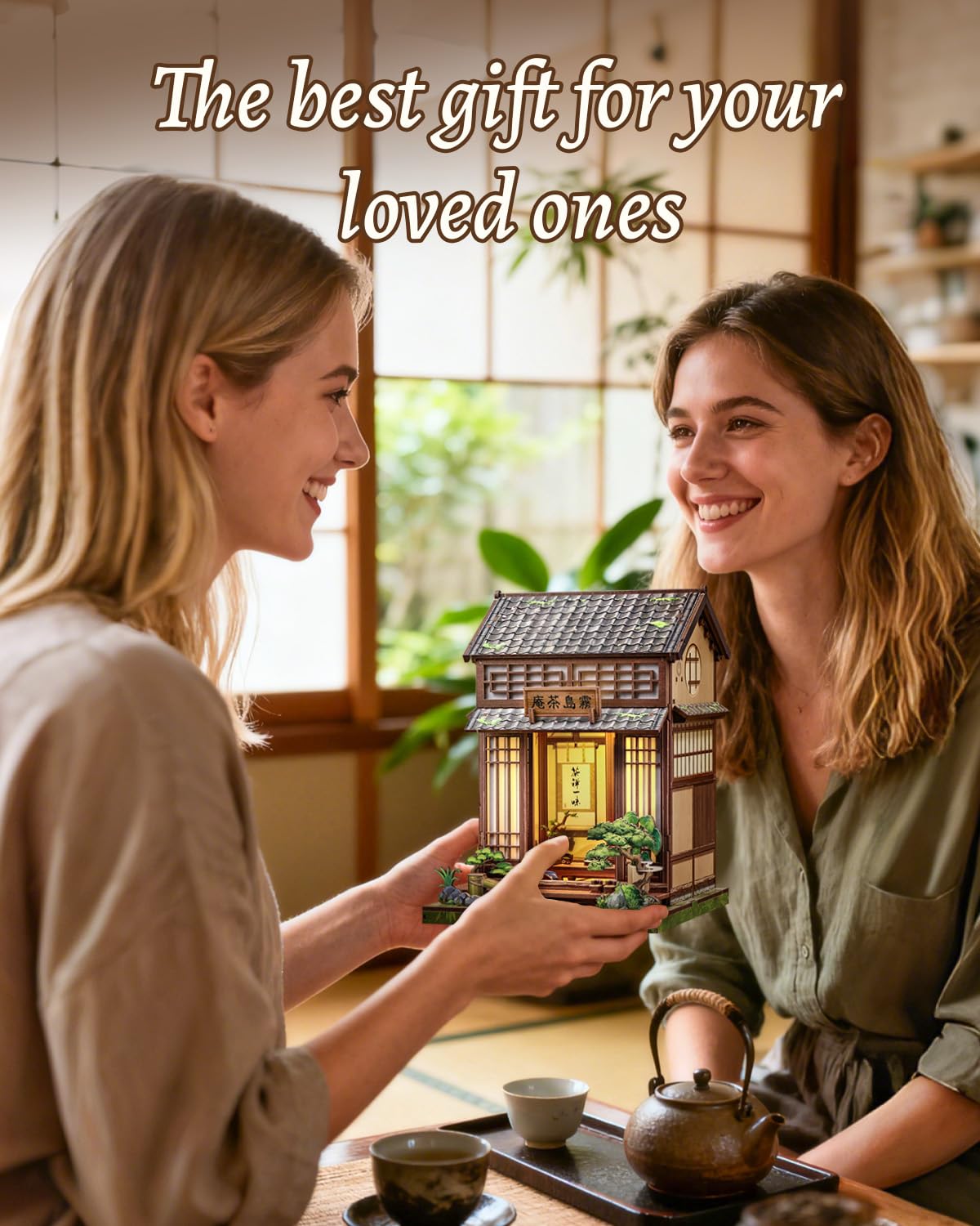 CUTEBEE Book Nook Kit: Kirishima Cha-an Japanese Tea House DIY