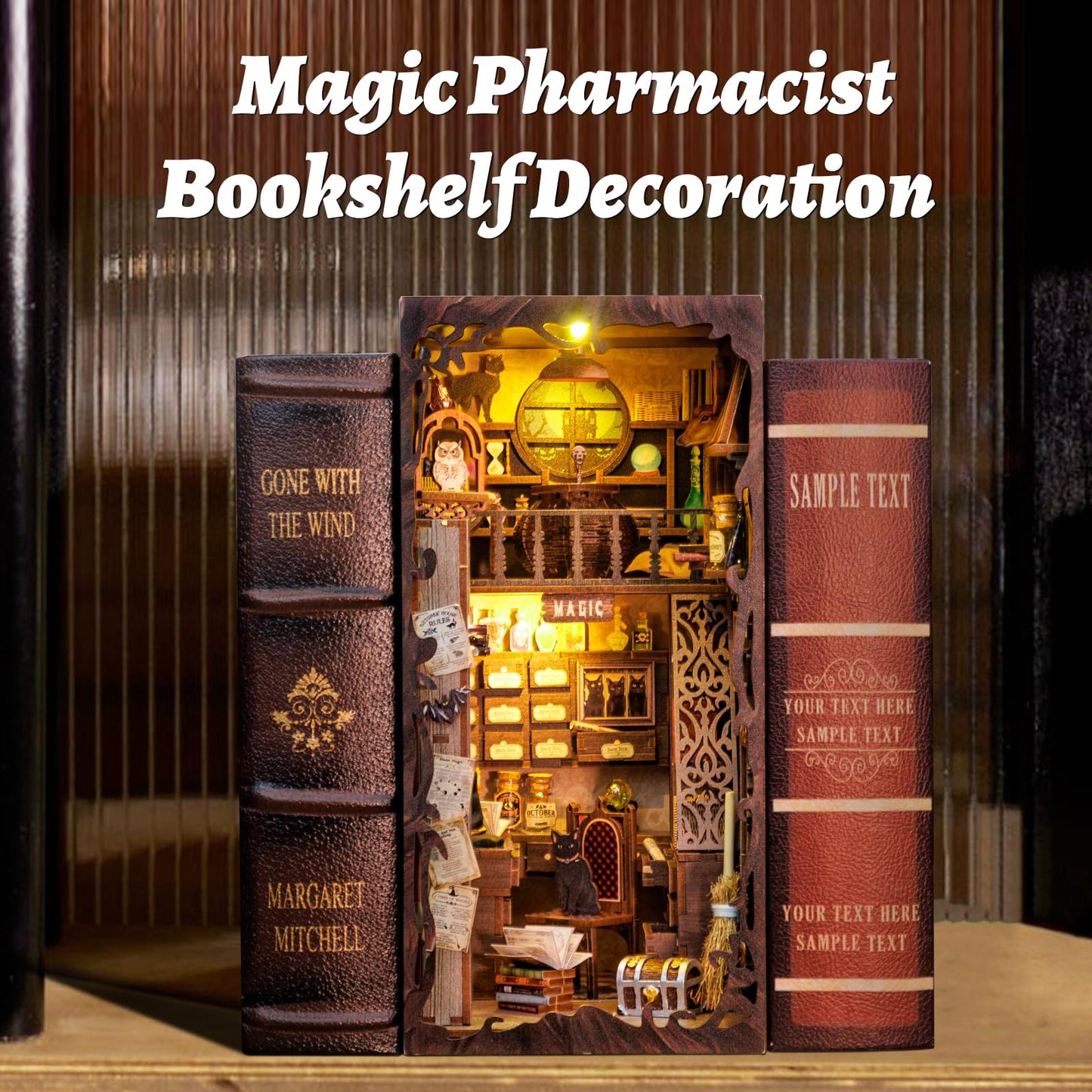 CUTEBEE Book Nook Kit – DIY Miniature House Puzzle for Adults & Teens