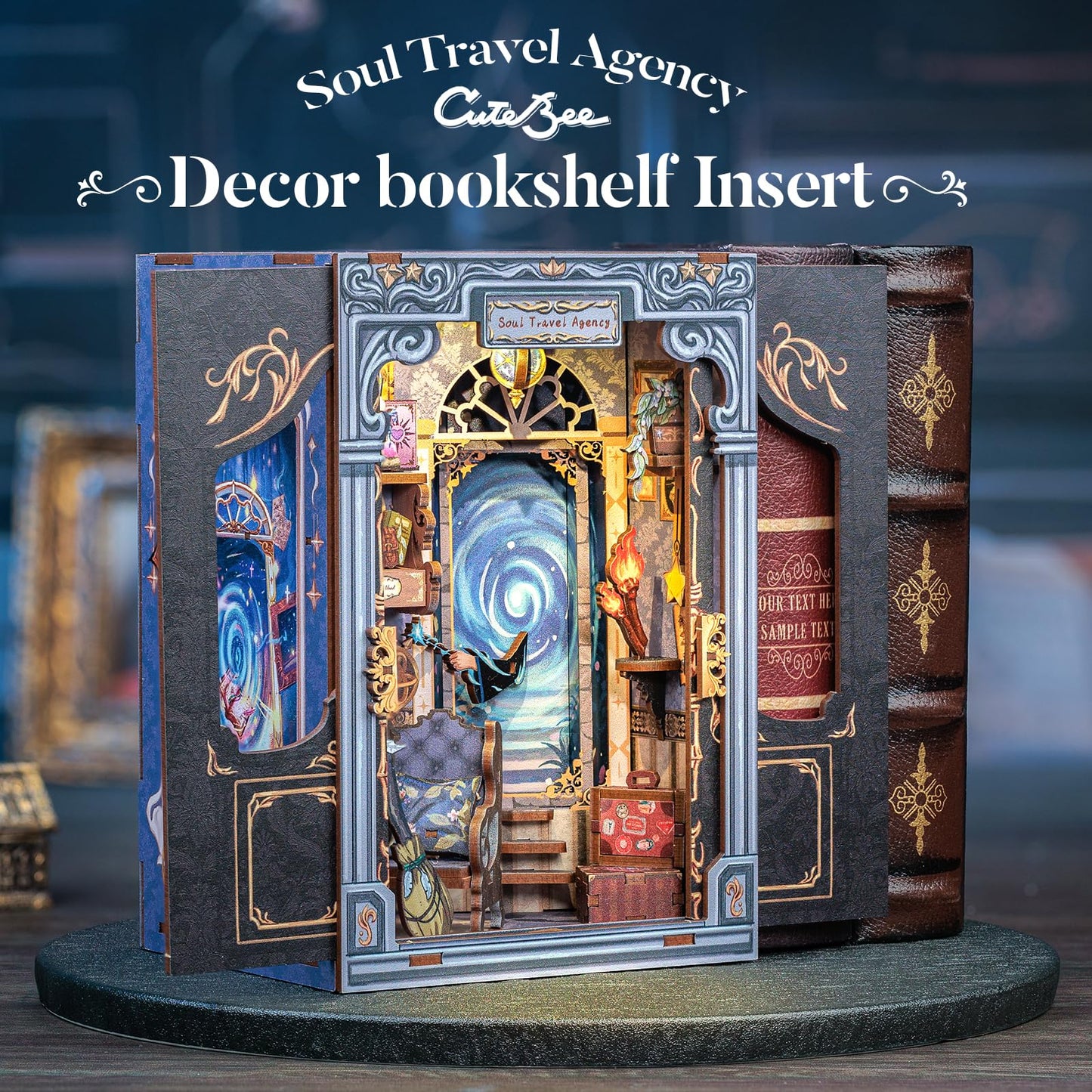 CUTEBEE Book Nook Kit – DIY Miniature Dollhouse for Adults & Teens | Soul Travel Agency