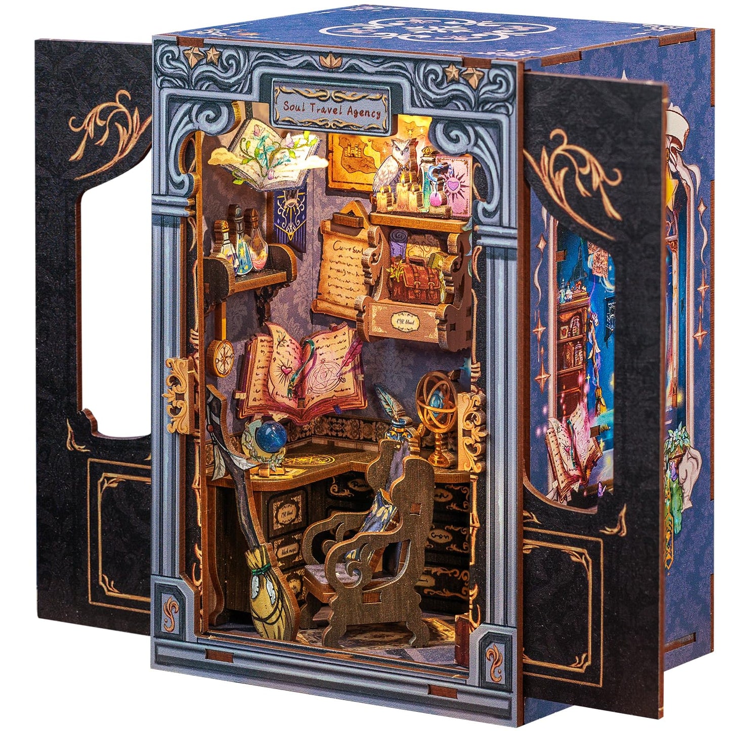 CUTEBEE Book Nook Kit – DIY Miniature Dollhouse for Adults & Teens | Soul Travel Agency