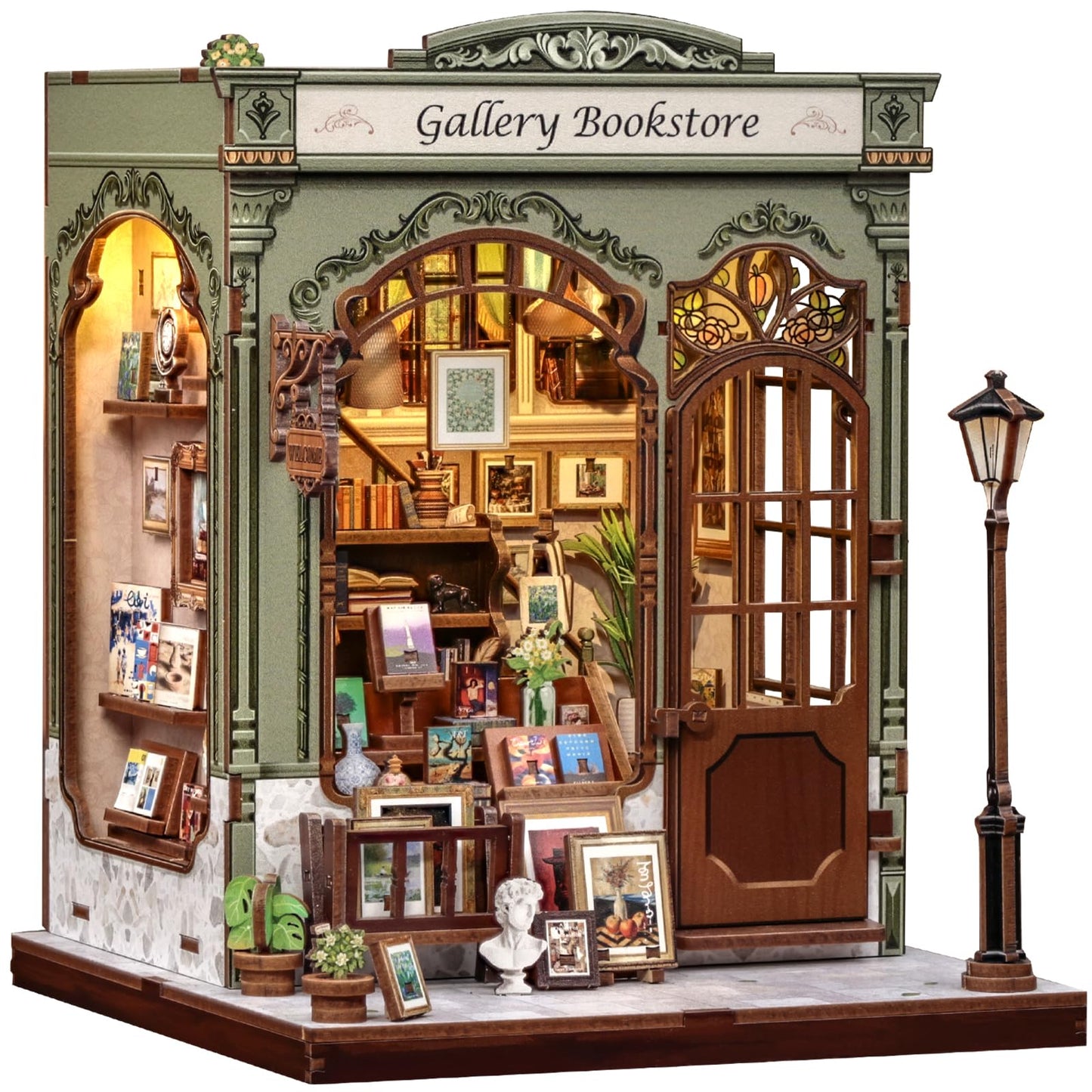 CUTEBEE Book Nook Kit – DIY Miniature Bookstore 3D Puzzle for Adults | Gallery Bookstore