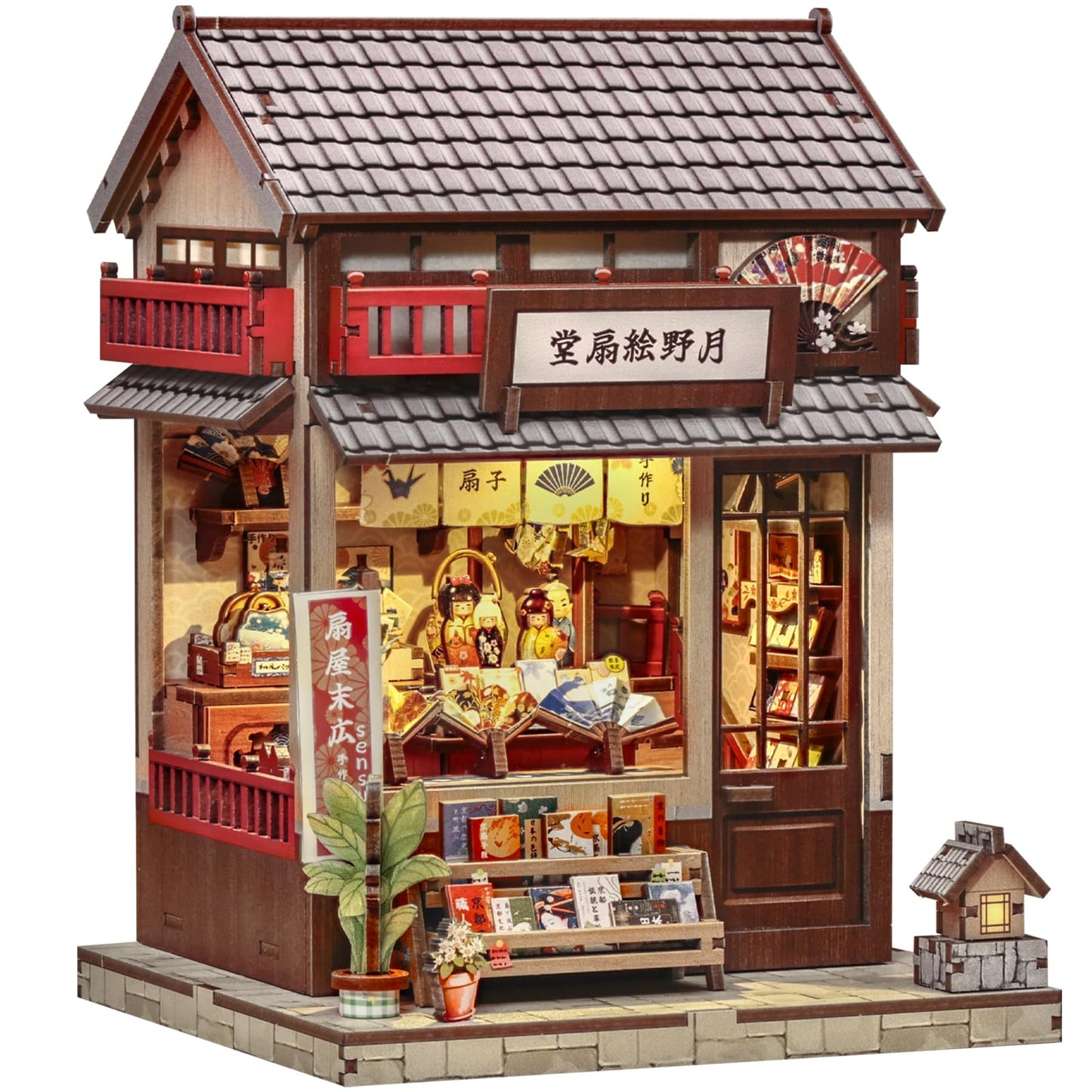 CUTEBEE Book Nook Kit – Tsukino Eogi-dou Japanese Fan Shop Miniature House