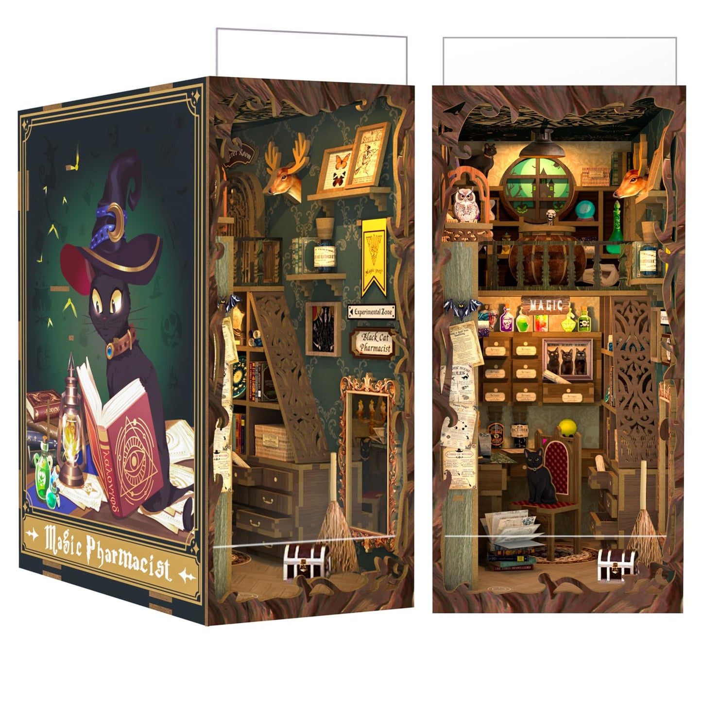 CUTEBEE Book Nook Kit – DIY Miniature House Puzzle for Adults & Teens