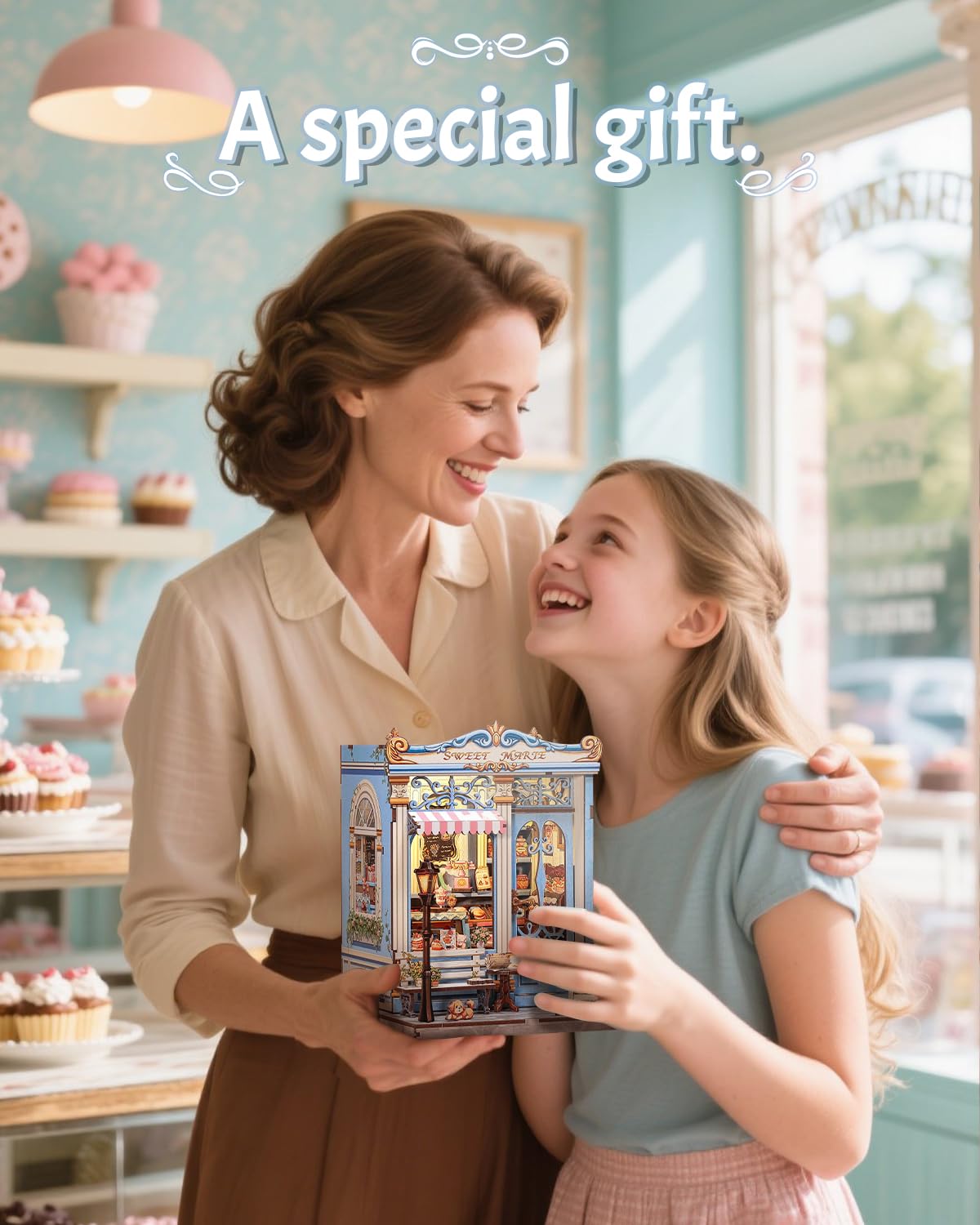 CUTEBEE Book Nook Kit - Sweet Marie DIY Miniature Bakery Dollhouse
