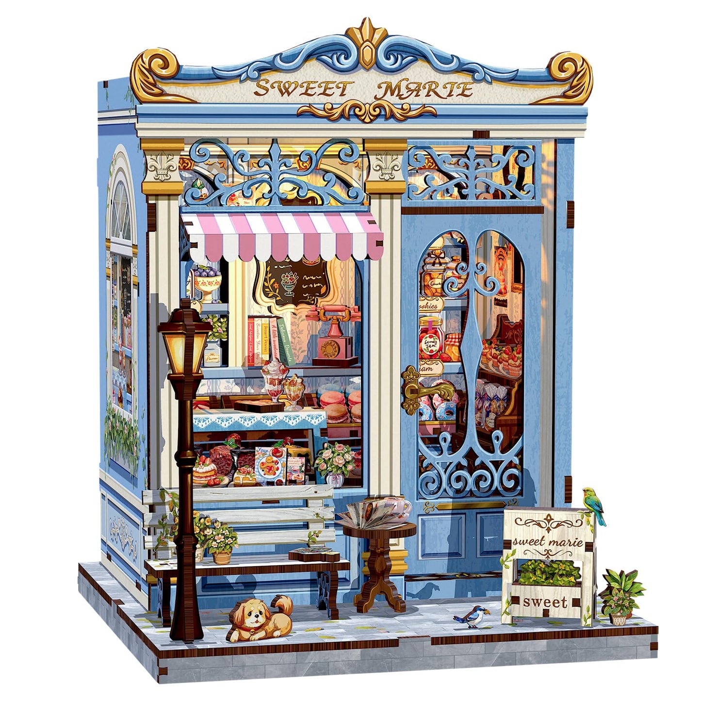 CUTEBEE Book Nook Kit - Sweet Marie DIY Miniature Bakery Dollhouse