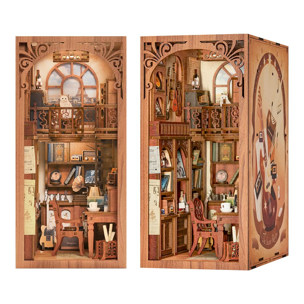 CUTEBEE Book Nook Kit - DIY Miniature House for Bookshelf Decor & Gifts