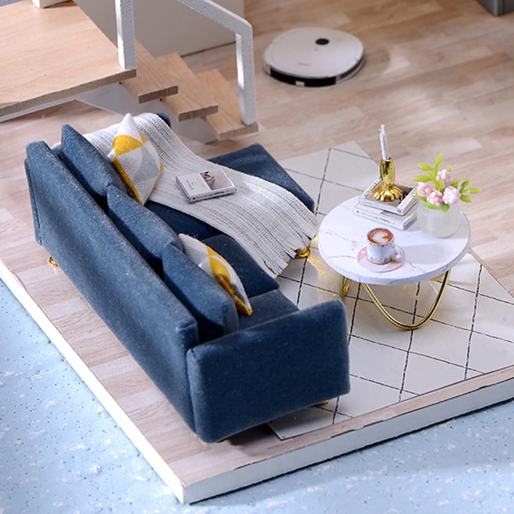 CUTEBEE DIY Dollhouse Miniature Kit with Furniture – Dust-Proof & Music Movement | Cozy Time Gift Idea