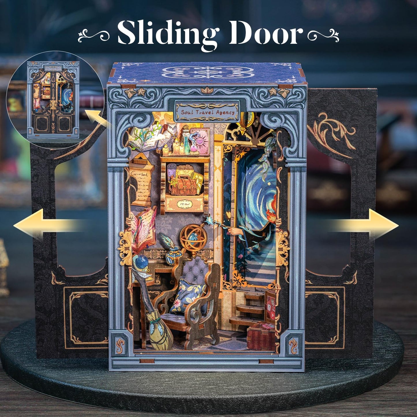 CUTEBEE Book Nook Kit – DIY Miniature Dollhouse for Adults & Teens | Soul Travel Agency
