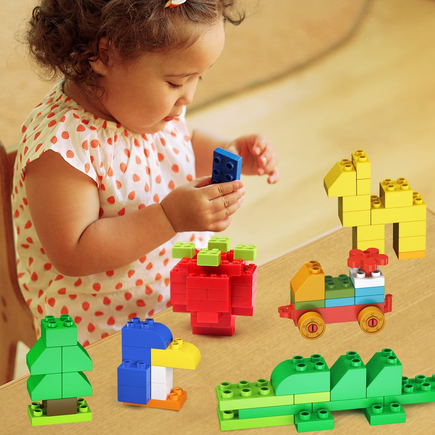 Cutedeer 138 Piece Building Blocks for Kids – Classic Large Bricks Set, Gift Box, Compatible with All Major Brands
