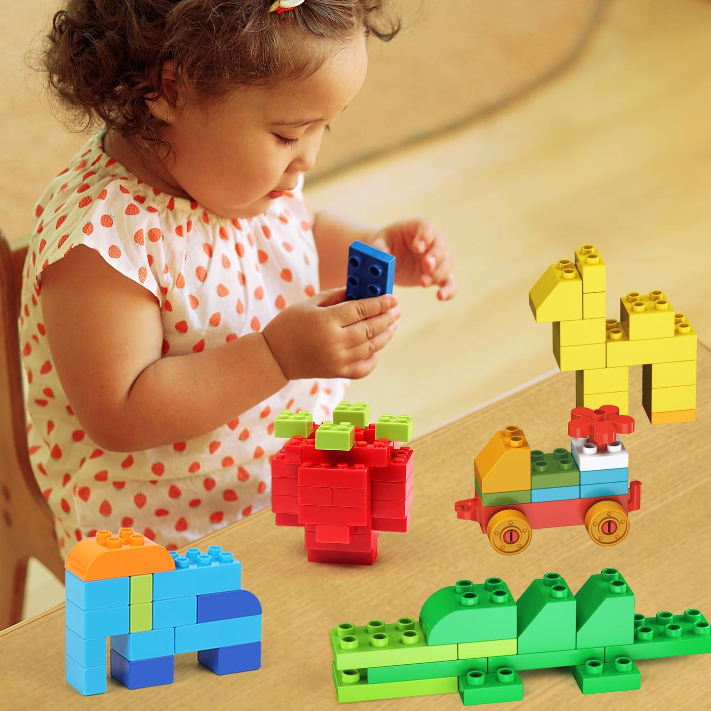 Cutedeer 258-Piece Classic Big Building Blocks Set – Compatible with All Major Brands | STEM Toys for Kids
