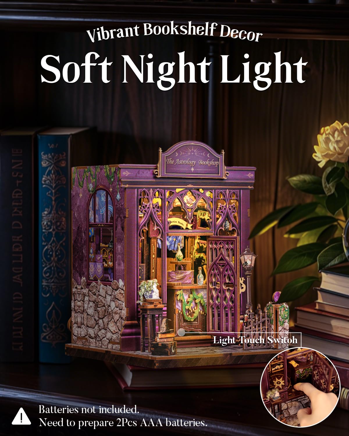 Cutefun Book Nook Kit — DIY Astrology Bookshop with LED Light