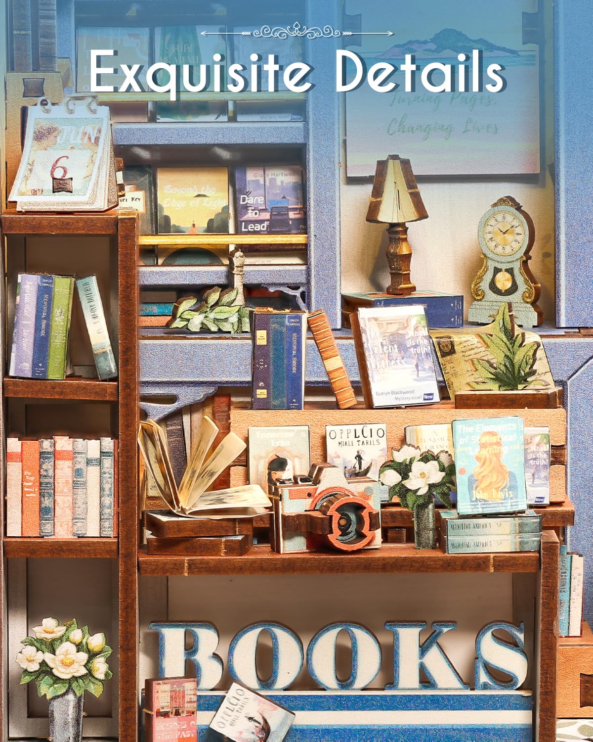 Cutefun Book Nook Kit – DIY Miniature Library with LED Bookshelf