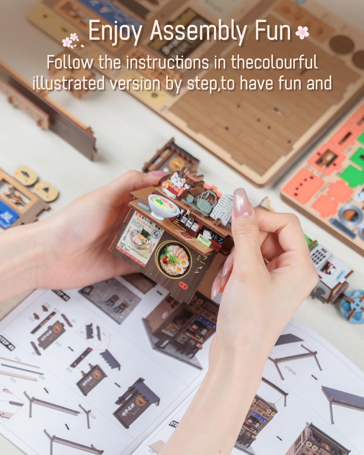 Cutefun Book Nook Kit – DIY Miniature Morita-Ya Ramen Shop with LED