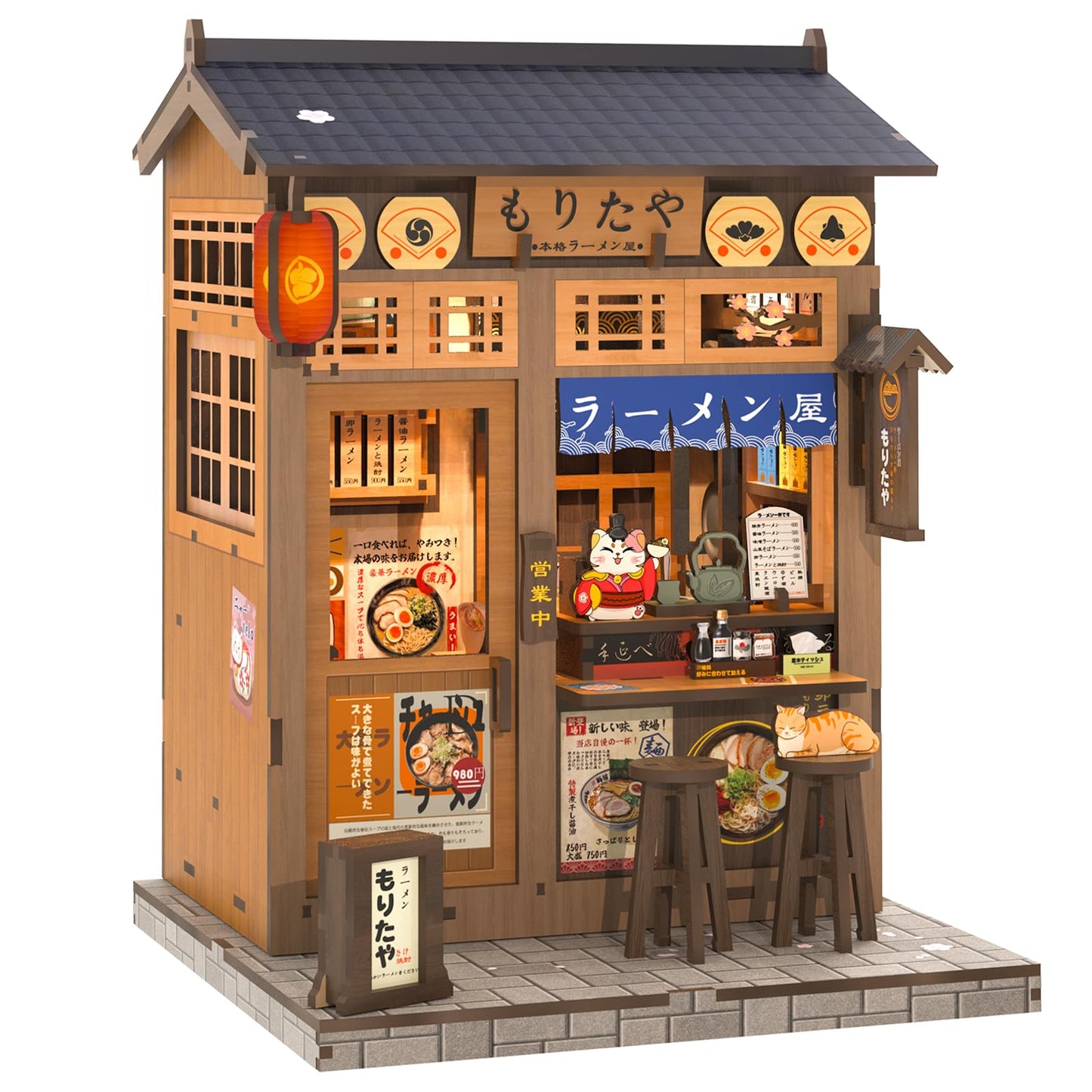 Cutefun Book Nook Kit – DIY Miniature Morita-Ya Ramen Shop with LED