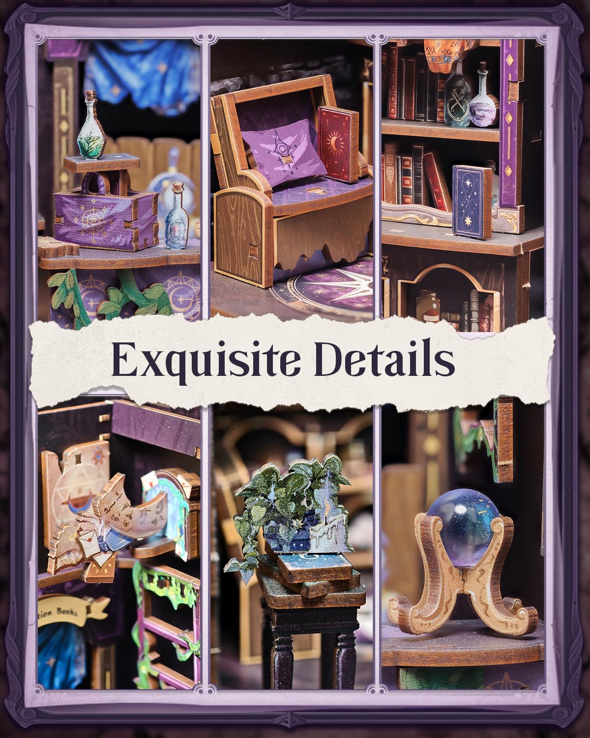 Cutefun Book Nook Kit — DIY Astrology Bookshop with LED Light