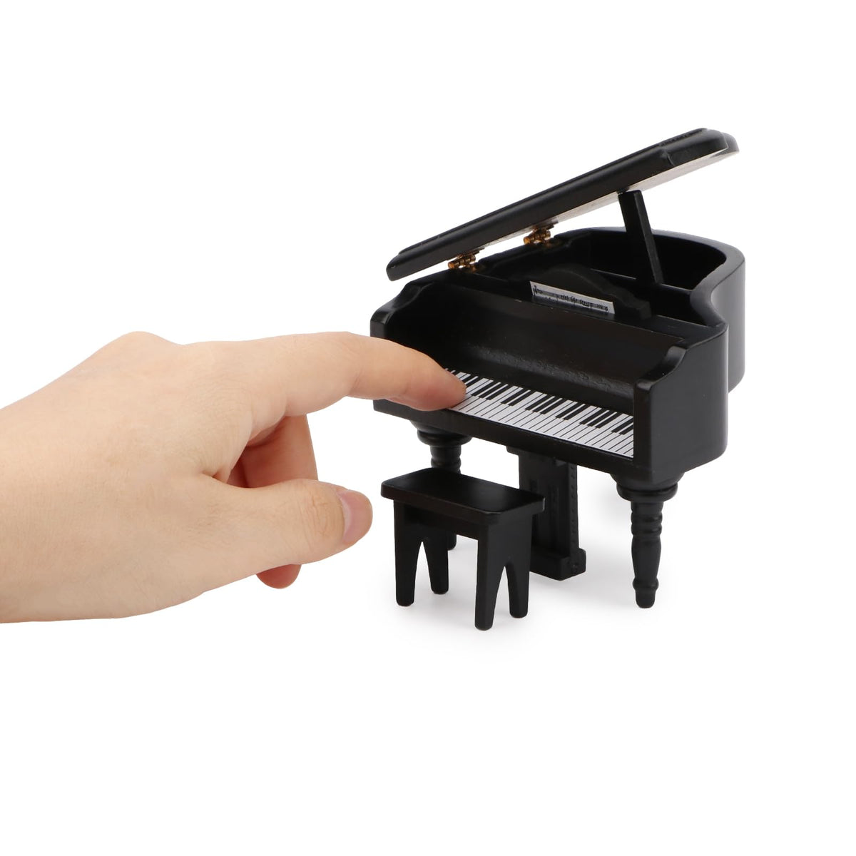Cutemini Miniature Piano for Dollhouse – Upright Grand with Stool | 8.9x8.8x6.8 cm