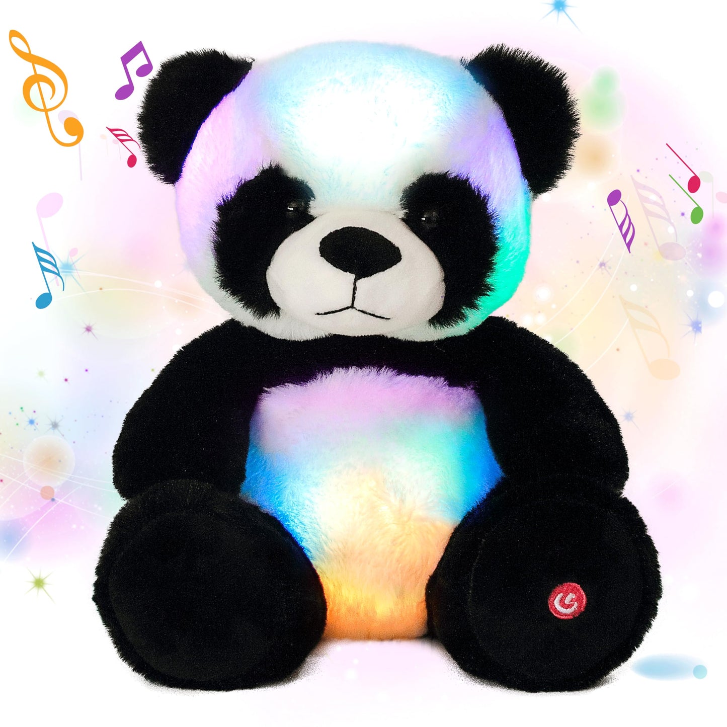 Cuteoy Glowing LED Panda Nightlight Plush — 10-Inch Soft Singing Panda Toy for Kids