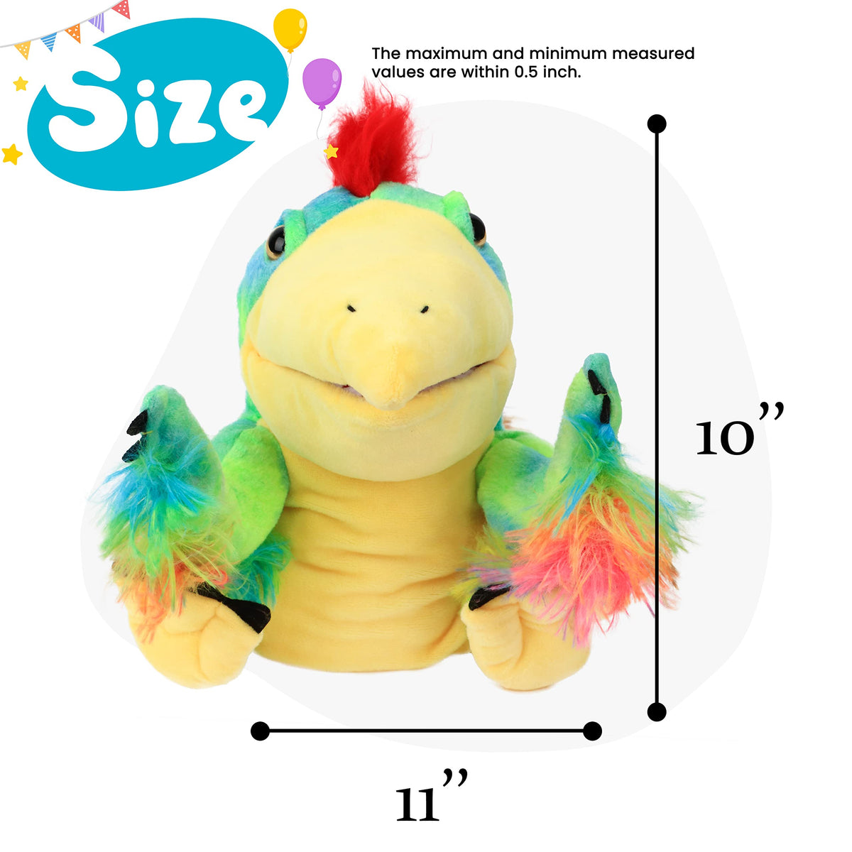 Cuteoy Plush Caudipteryx Hand Puppet – Open Mouth for Storytelling