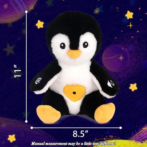 Cuteoy Penguin Star Projector Plush Night Light – Soothing Lullabies & Moon Projection
