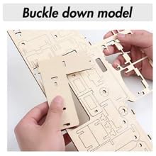 CUTEROOM Dollhouse Furniture Kit: 34-Piece Wooden Laser-Cut 3D Puzzle