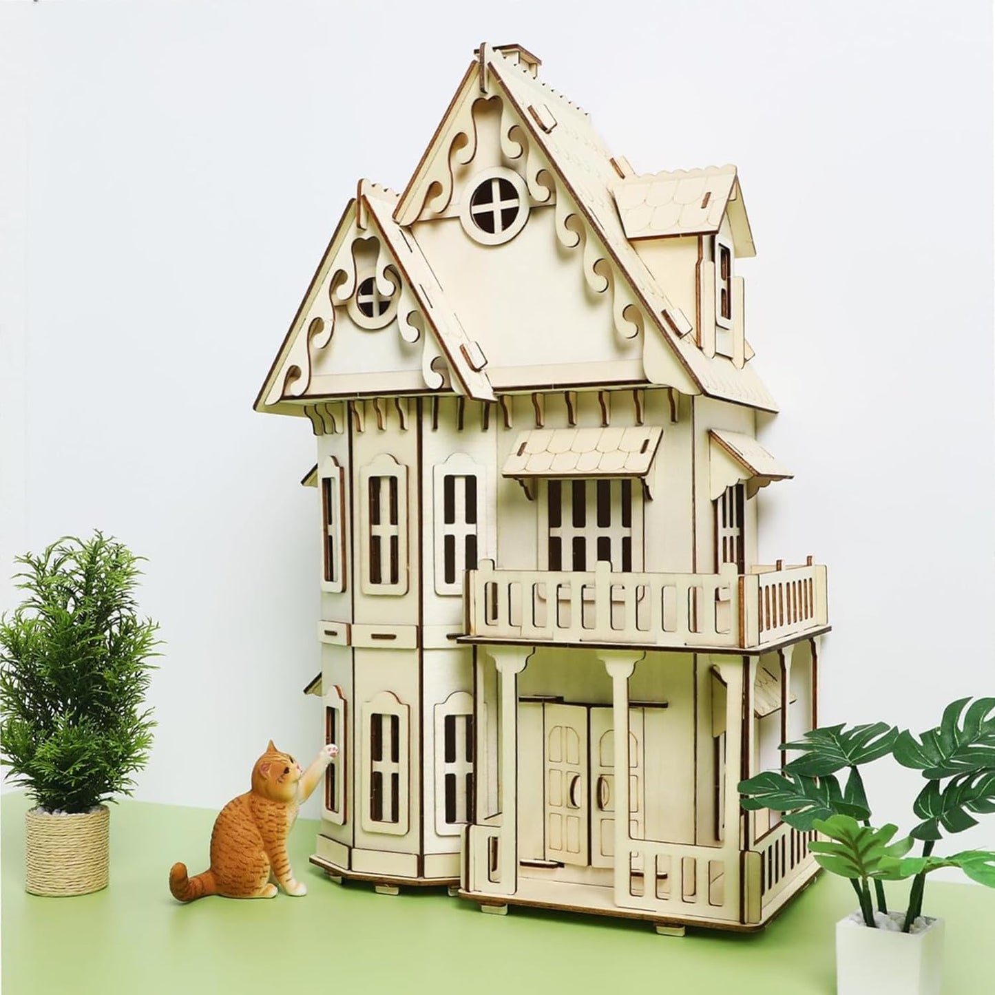 CUTEROOM 3D House Jigsaw Puzzle – Gothic Villa Dollhouse DIY Kit for Adults | Creative Home Decor Gift