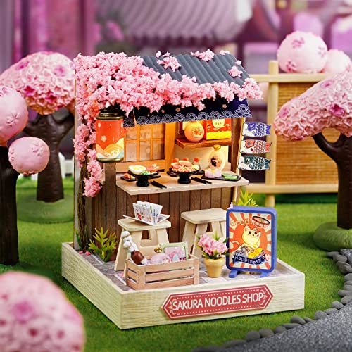 CUTEROOM QT041 DIY Doll House Kit – 3 Styles, LED Light, Dust Cover & Accessories