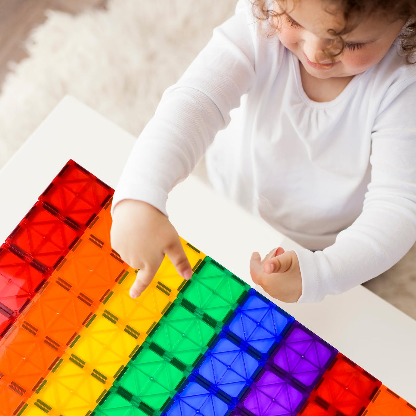 CuteTiger Magnetic Tiles 64-Piece Set – STEM Building Toys for Kids