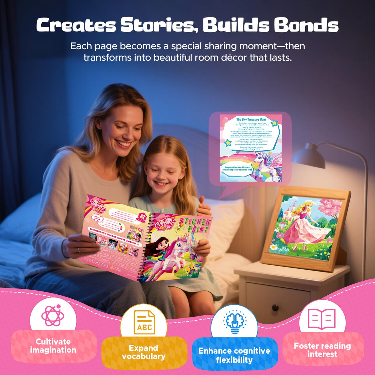 CutteeyFyry 2-Pack Paint by Number Sticker Book for Travel (Ages 4-10)