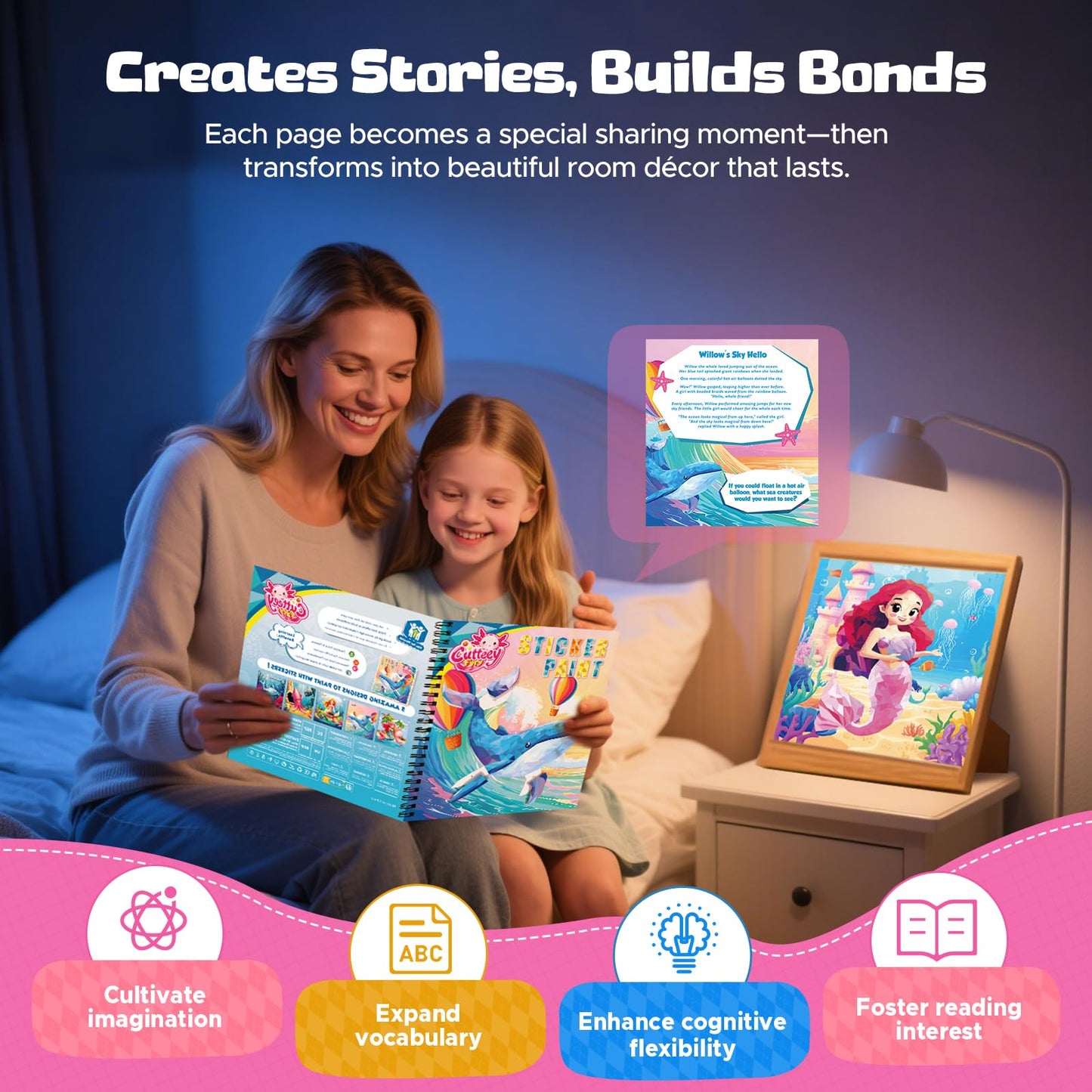 CutteeyFyry 4-Piece Paint by Number Sticker Book – Travel Activities for Kids
