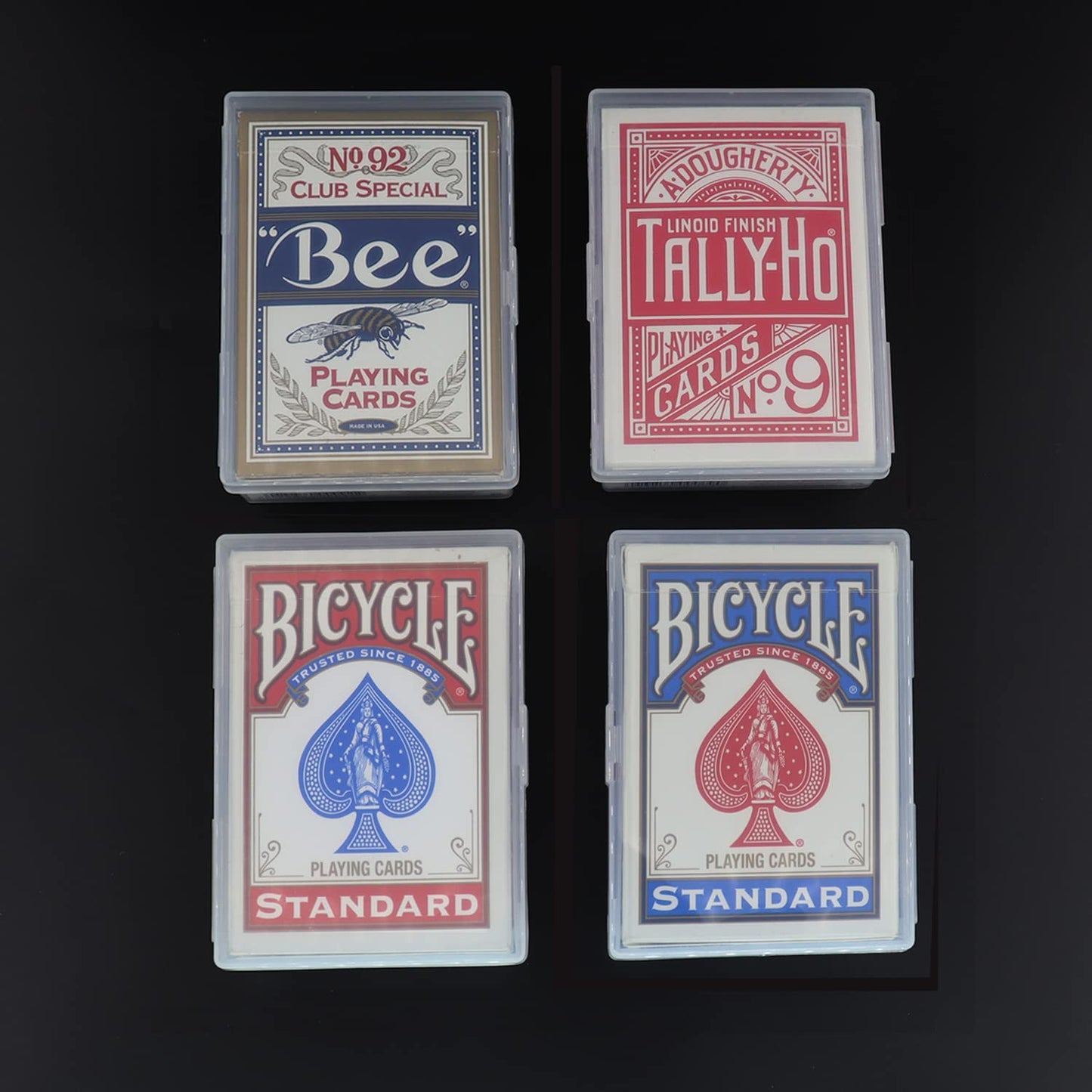 Cwdew Playing Card Case 3Pcs – Snaps Closed Clear PP Card Box Holder, 3.6x2.6x0.8 in