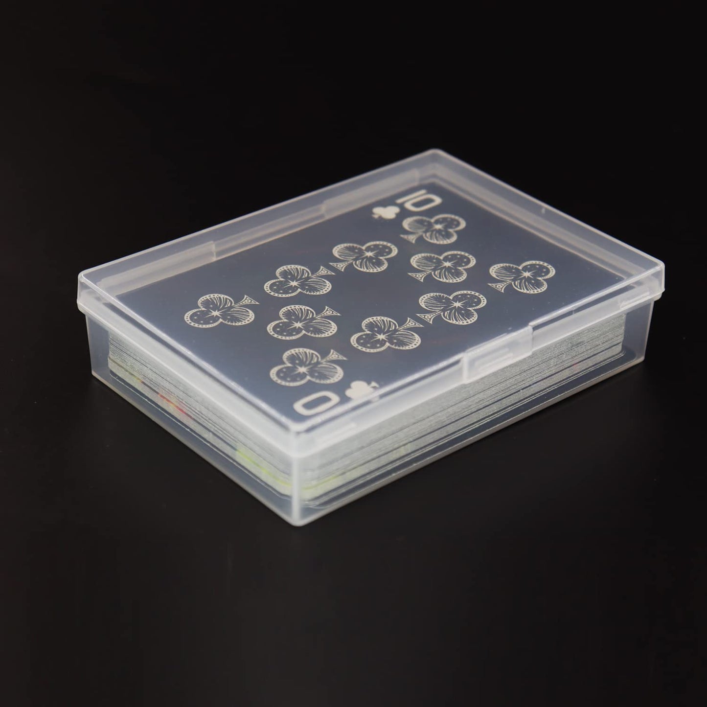 Cwdew Playing Card Case 3Pcs – Snaps Closed Clear PP Card Box Holder, 3.6x2.6x0.8 in