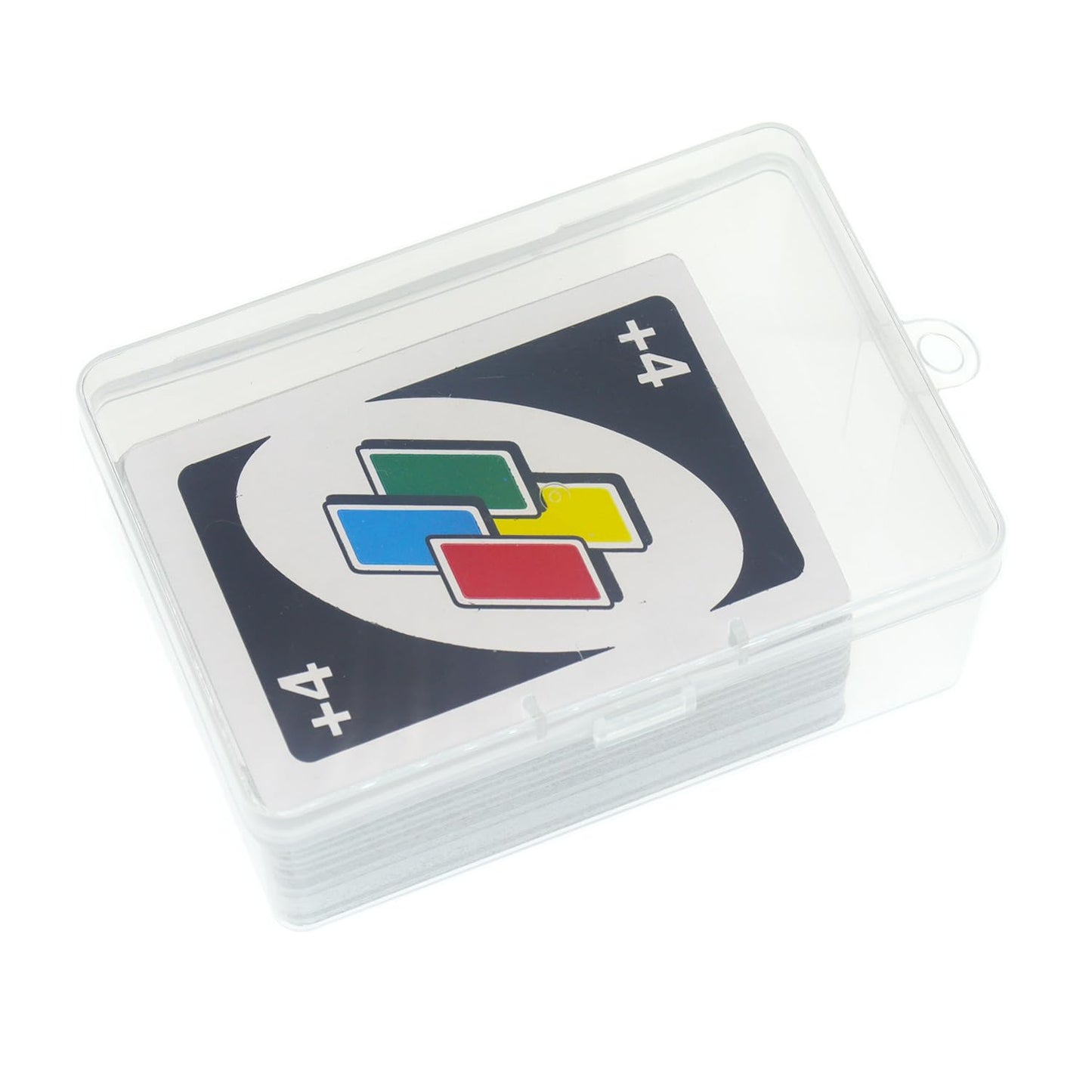 Cwdew Plastic UNO Card Case Holder – 2-Pack, 112-Card Capacity, Clear PP Case