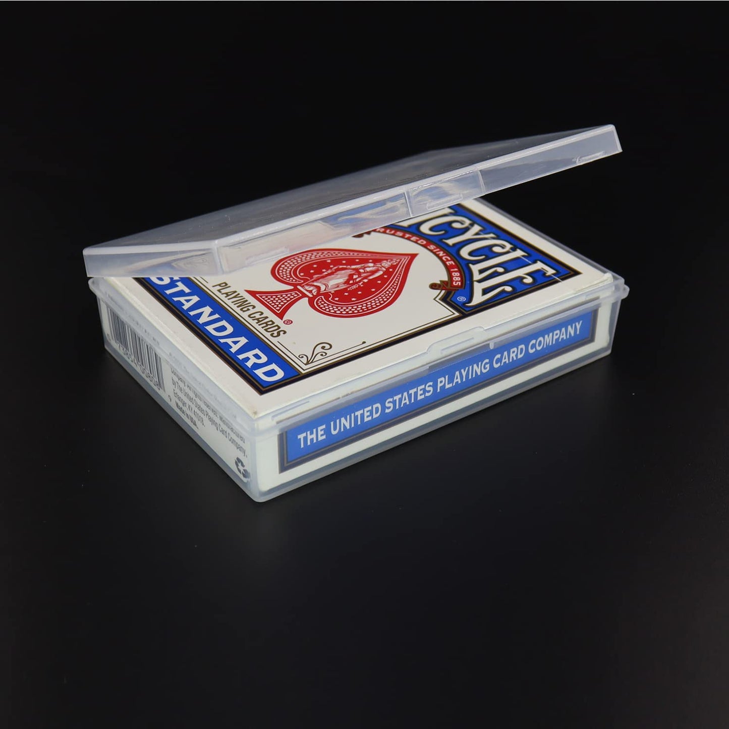 Cwdew Playing Card Case 3Pcs – Snaps Closed Clear PP Card Box Holder, 3.6x2.6x0.8 in