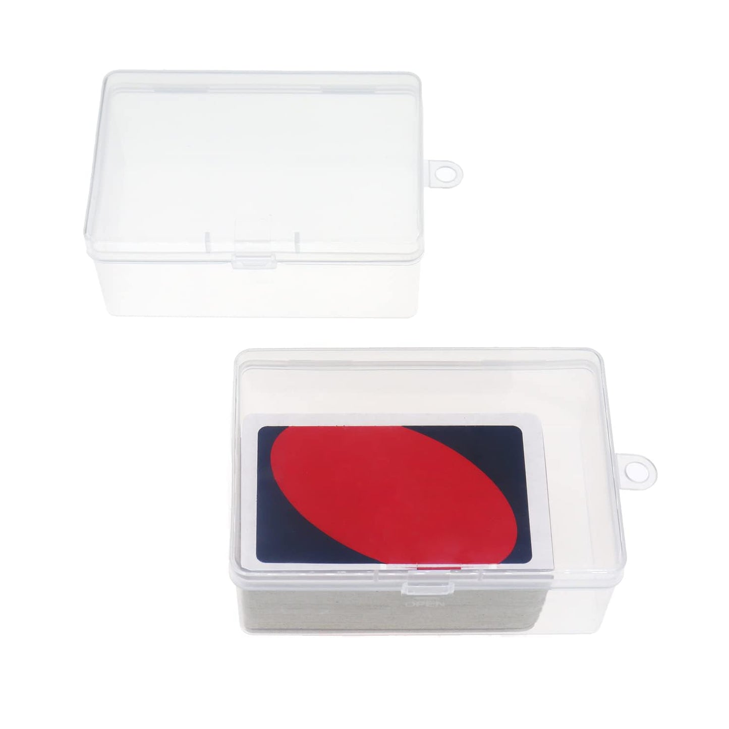 Cwdew Plastic UNO Card Case Holder – 2-Pack, 112-Card Capacity, Clear PP Case