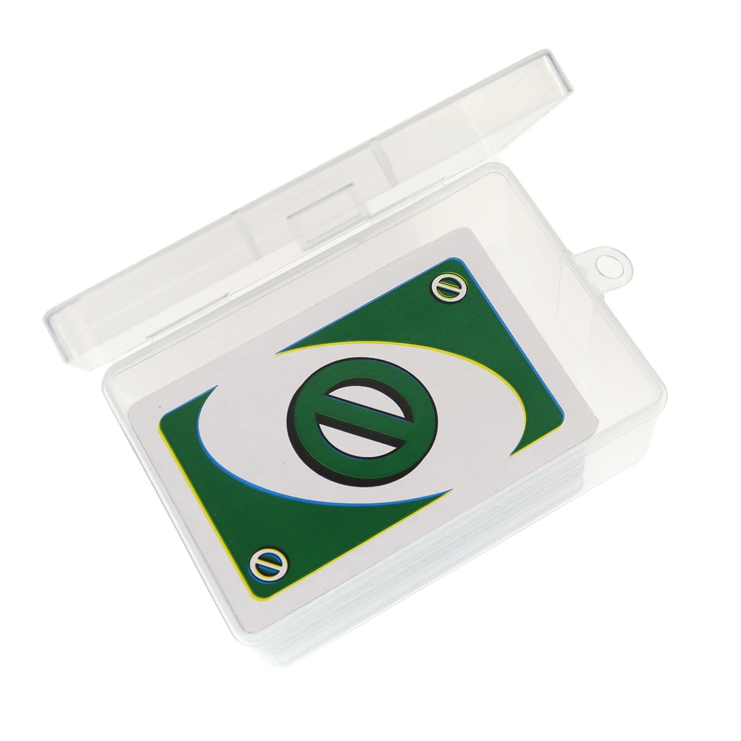 Cwdew 4Pcs UNO Card Case Box Holder – 112-Card Capacity, Clear PP Plastic Storage (No Cards Included)