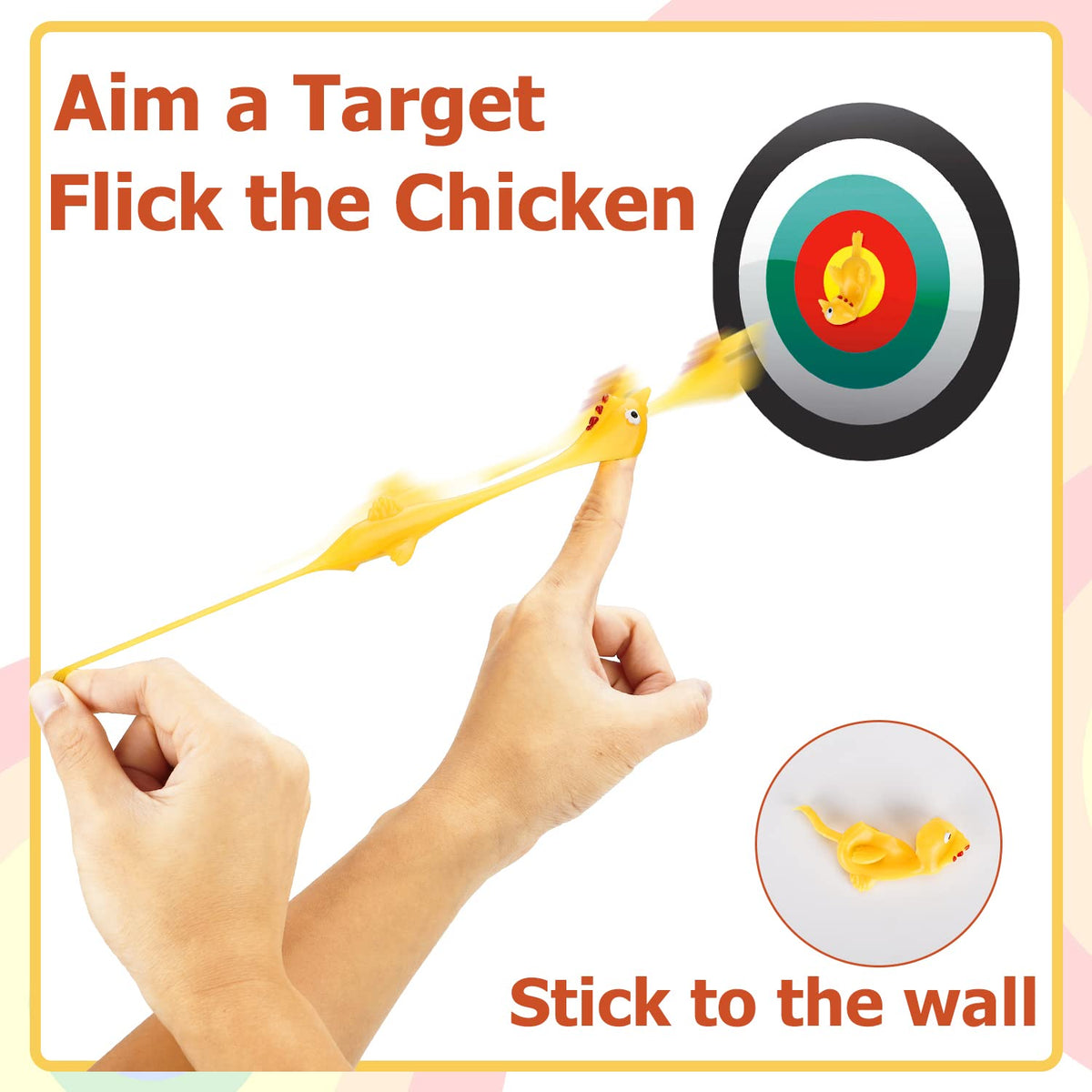 CWLAKON Valentines Cards for Kids - 36-Pack Classroom Party Favors & Stretchy Chicken Toys