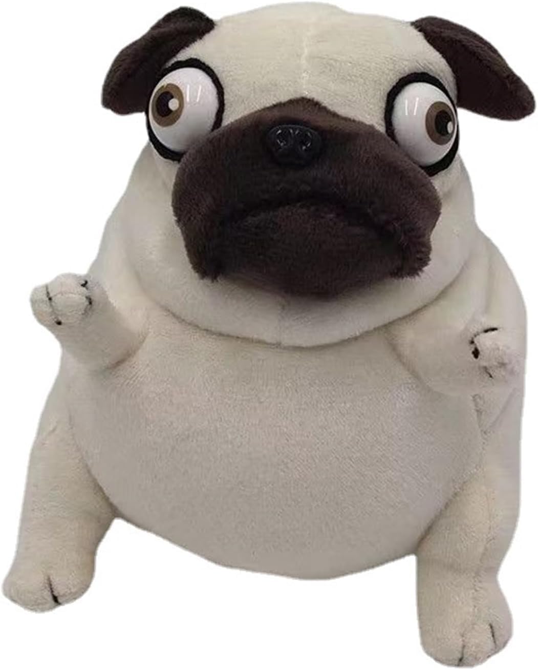 CWZY Pug Plush Toy 16" - Funny Ugly Cute Weirdo Plushie for Kids, Teens & Adults