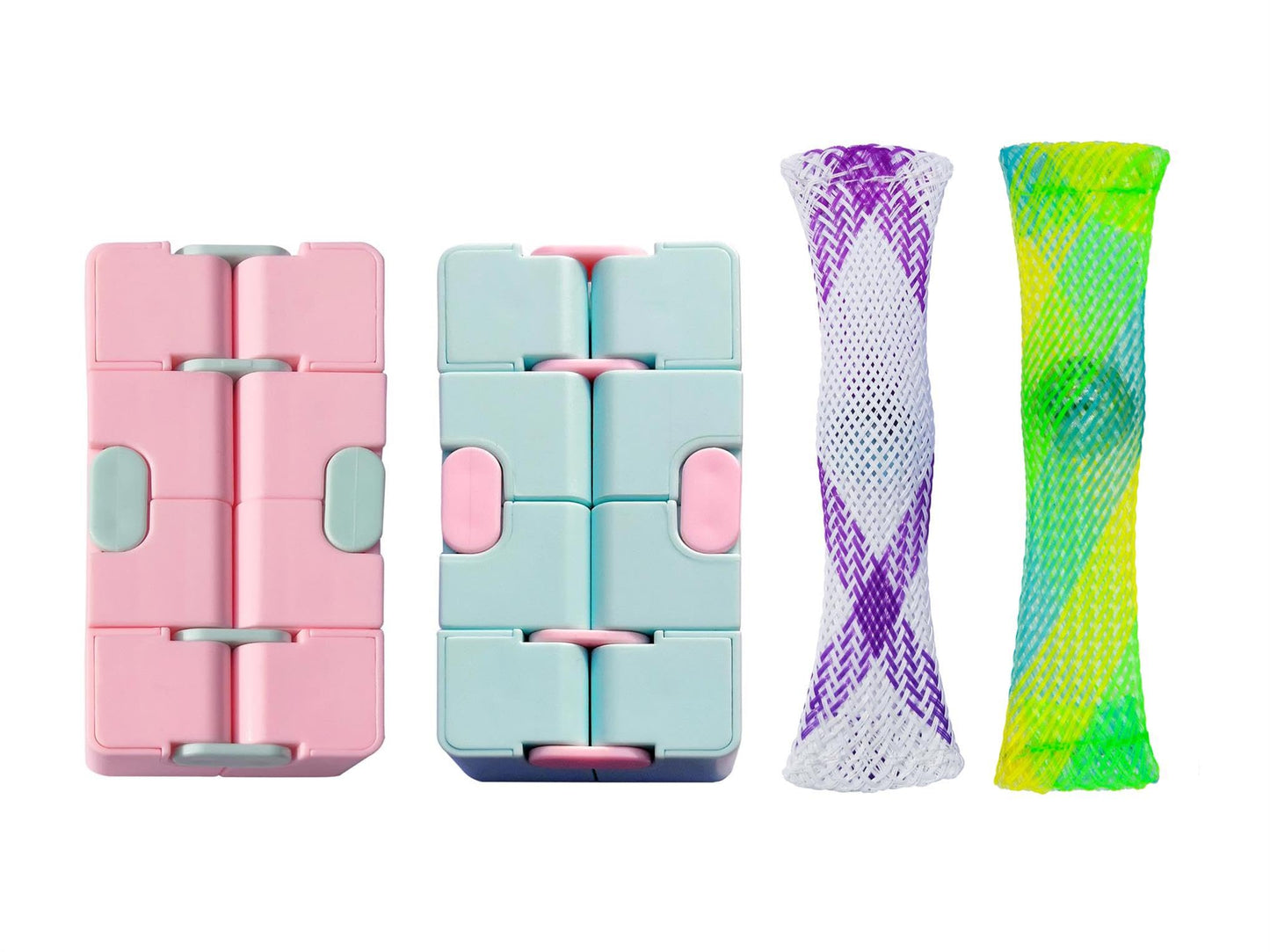 CXP Good Goods 4 Pack Fidget Toys: Stress Relief with Infinity Cube & Marble Mesh