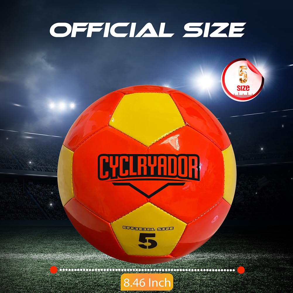 Cyclryador Rechargeable Glow Soccer Ball Size 5 – Light Up with Pump & USB Cable