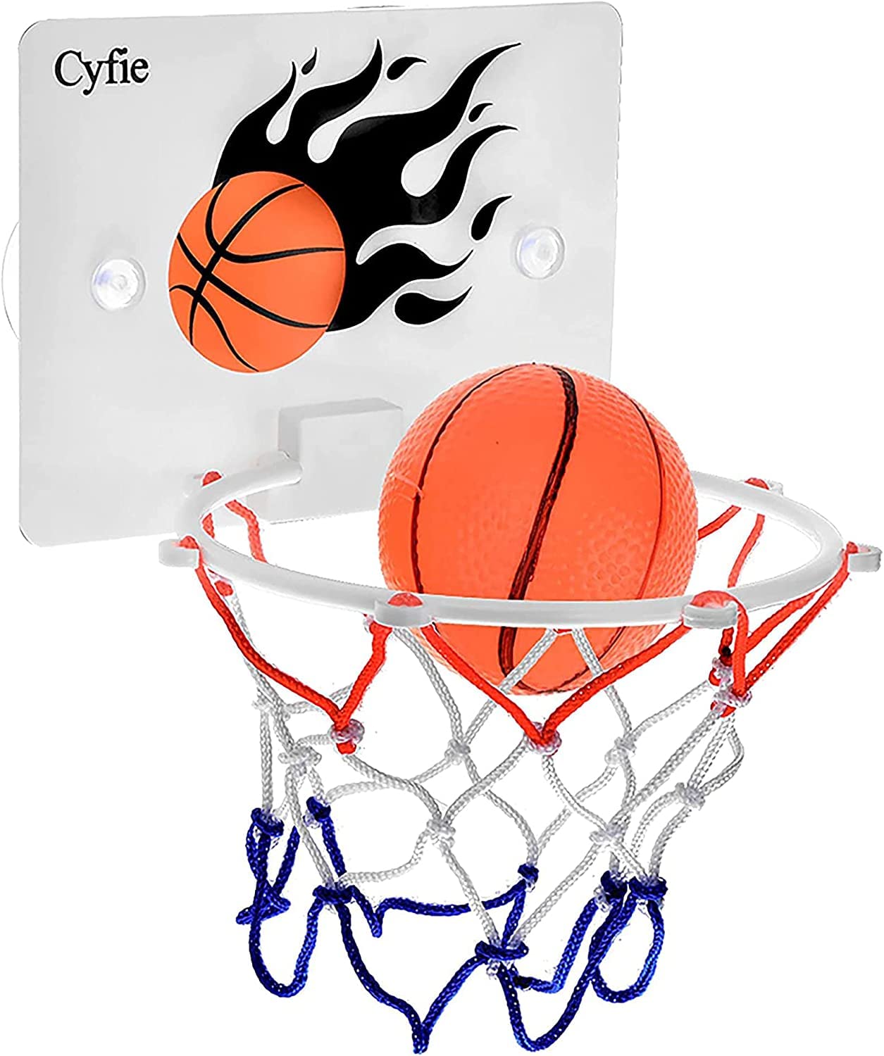 CYFIE Basketball Hoop Toddler Bath Toy | Suction Cup Bath Time Fun for Kids & Office Breaks
