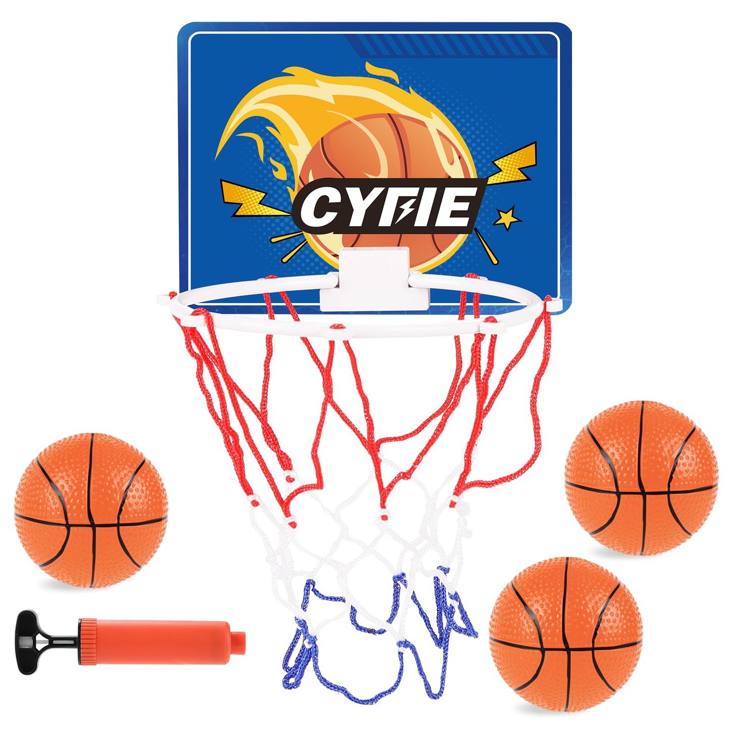 Cyfie Mini Basketball Hoop for Toddlers — Suction Cup Bath & Door Play
