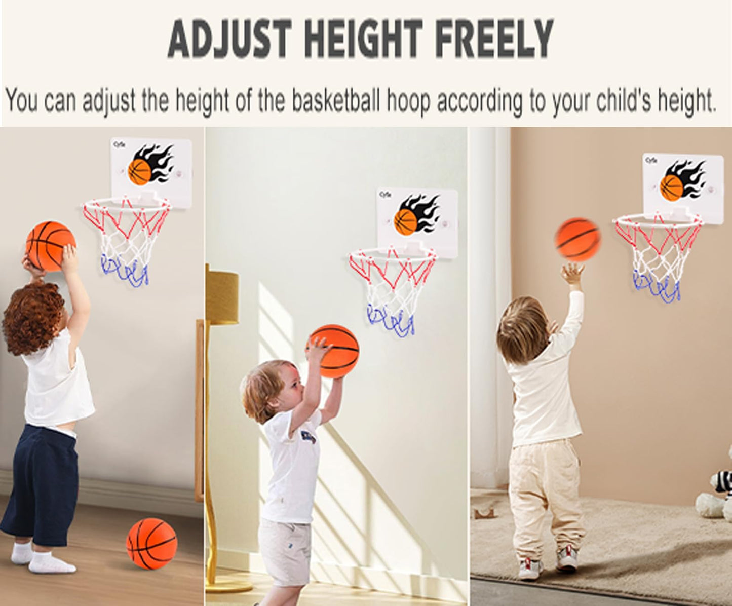 CYFIE Basketball Hoop Toddler Bath Toy | Suction Cup Bath Time Fun for Kids & Office Breaks