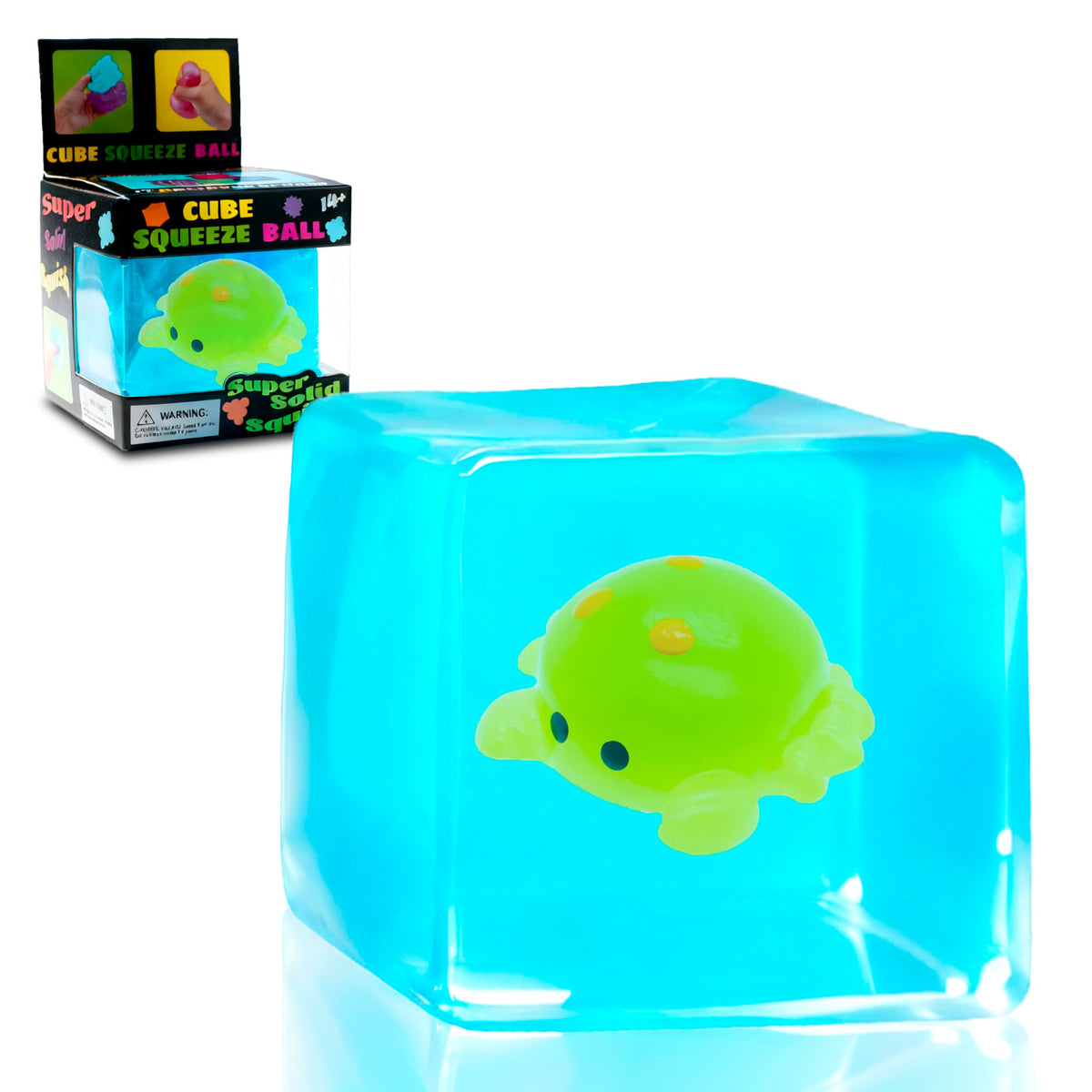CYICTOY Fidget Squishy Stress Cube – Glow-in-the-Dark Crab Toy