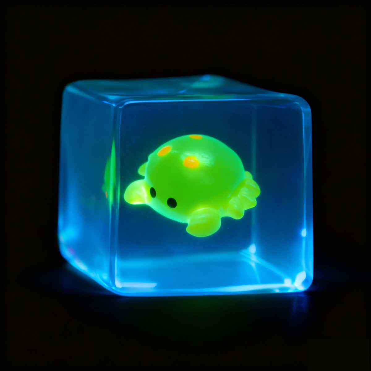 CYICTOY Fidget Squishy Stress Cube – Glow-in-the-Dark Crab Toy