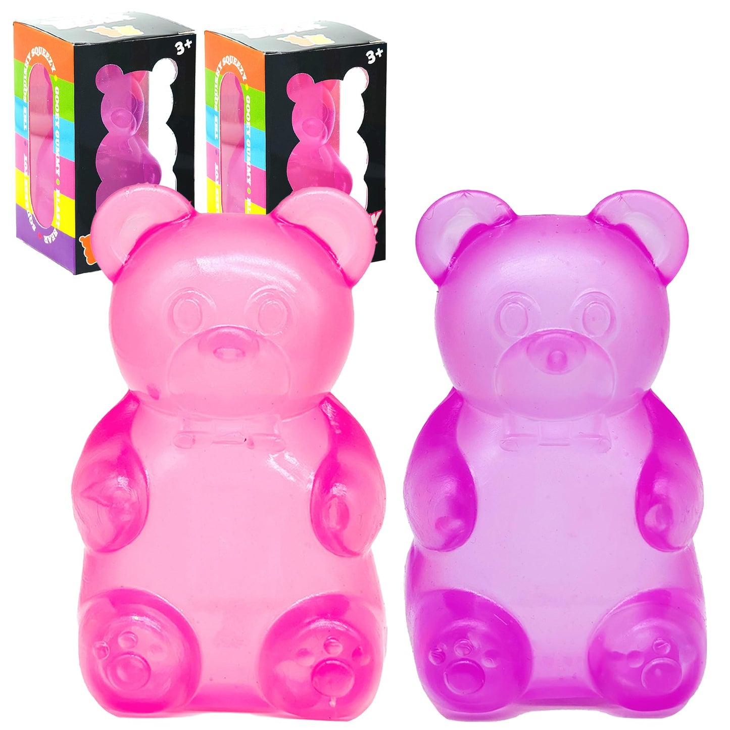 CYICTOY 2-Pack Gummy Bear Stress Toys – Ultra-Soft Squishy Balls for Focus